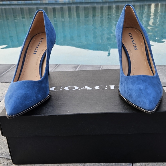 Coach 8.5B Blue Suede - Picture 5 of 15